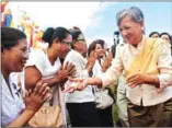  ?? FACEBOOK ?? Samdech Sisowath Pongneary Monipong attends an event to commemorat­e the 69th anniversar­y of Lower Cambodia’s handing over to Vietnam, on Monday in the capital.