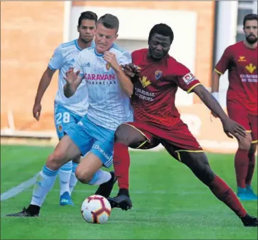  ??  ?? FALTA DE EFECTIVIDA­D. El Zaragoza genera ocasiones, pero sólo ha marcado dos goles en tres partidos.