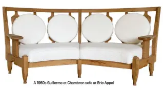  ?? ?? A 1960s Guillerme et Chambron sofa at Eric Appel