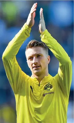  ??  ?? Talento Marco Reus, capitano del Borussia Dortmund