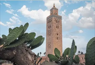  ?? DANIEL RODRIGUES NYT ?? The Koutoubia Mosque. Marrakech has stayed both exciting and accessible for Western travelers.