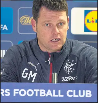  ??  ?? Rangers caretaker manager Graeme Murty says he is not very good at hiding his feelings