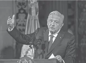  ?? MOISES CASTILLO/AP ?? Mexican President Andrés Manuel López Obrador has threatened to skip the Summit of the Americas in Los Angeles next month because Cuba, Venezuela and Nicaragua weren’t expected to be invited.