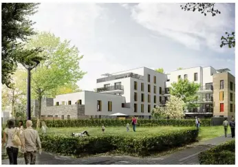  ??  ?? Situés dans le quartier des Garennes, les 82 logements doivent être construits en 2018 et livrés en 2019.