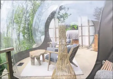  ?? ?? Port Lympne wildlife park plans to build more ‘Bubble’ accommodat­ion for guests