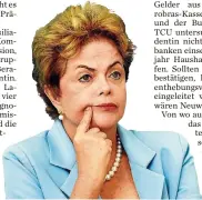  ?? FOTO: AFP ?? Im Oktober noch wiedergewä­hlt, fürchtet Dilma Rousseff jetzt mögliche Neuwahlen.