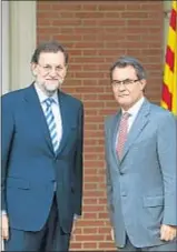 ?? DANI DUCH ?? Rajoy y Mas, en septiembre del 2012