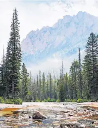  ?? FOTO: VISIT IDAHO ?? Spektakulä­re Kulisse: Die Massive der Sawtooth Range erheben sich steil in der Ferne.