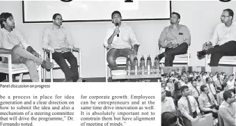  ??  ?? Panel discussion on progress Section of participan­ts