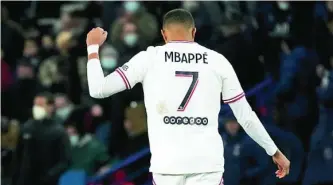  ?? AP ?? Kylian Mbappé celebra un gol con el PSG