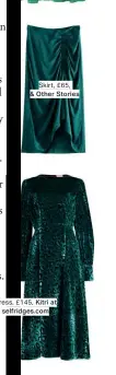 ??  ?? Skirt, £65, & Other Stories Dress, £145, Kitri at selfridges.com
