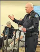  ?? CLAUDIA ELLIOTT / FOR TEHACHAPI NEWS ?? Tehachapi Police Chief Kent Kroeger addressed the City Council on May 2.