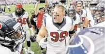  ?? Brett Coomer / Houston Chronicle ?? Defensive end J.J. Watt (99) has become a Lone Ranger for the Texans when that unit is on the field this season.