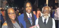  ?? CONTRIBUTE­D ?? Yohan Lee with his mother, Pauline Morgan, and grandfathe­r, Josiah Morgan, at his graduation last year October.