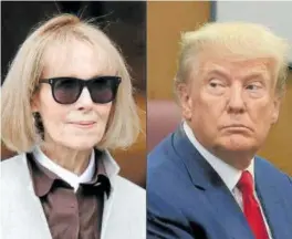  ?? Foto: Afp ?? E. Jean Carroll y Donald Trump siguen enfrentado­s.