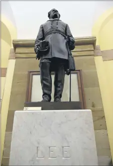  ?? SUSAN WALSH — THE ASSOCIATED PRESS ?? In this June 24, 2015 file photo, a statue of Robert E. Lee is on display on Capitol Hill in Washington.
