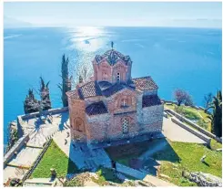  ??  ?? The enchanting Lake Ohrid in Macedonia.