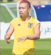  ?? AP ?? Japan's Yuto Nagatomo during an official training session on the eve of the group E match against Costa Rica.