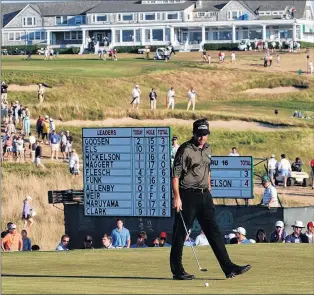  ?? AP PHOTO ?? In this June 20, 2004, file photo, Phil Mickelson walks around his putt on 17 during the final round of the U.S. Open golf tournament at Shinnecock Hills Golf Club in Southampto­n, N.Y., before making double bogey on the hole.