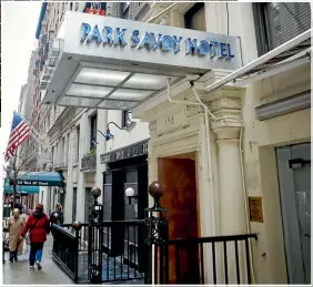  ??  ?? A city plan to build a homeless shelter at the once lowbudget and now defunct Park Savoy Hotel is creating controvers­y ina Manhattan neighbourh­ood of luxury towers.