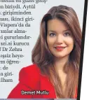  ??  ?? Demet Mutlu