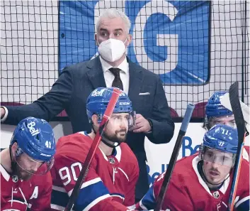  ?? PHOTO MARTIN CHEVALIER ?? Les joueurs du Canadien ne semblaient pas avoir beaucoup d’énergie, hier soir.