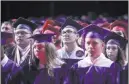  ??  ?? Las Vegas Review-journal Students listen to the Clark County School District’s 2017 Summer Commenceme­nt on Aug. 8 at Orleans Arena. Starting in 2022, students will need to earn 23 credits to graduate and earn a diploma.