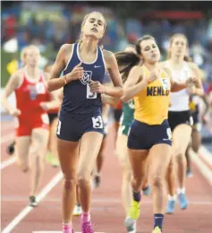  ?? Eric Taylor / 1st String 2019 ?? Samantha Wallenstro­m of Marin CatholicKe­ntfield won the 2019 state 800meter title as a sophomore with a time of 2:08.78.