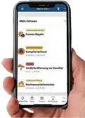  ??  ?? Die NINA-Warn-App enthält Informatio­nen von Polizei und Feuerwehr in Hamburg.