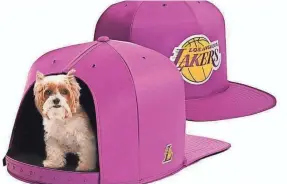  ?? LIDS ?? If your pet has been good, why not surprise it with an NBA nap cap pet bed?