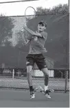  ?? Courtesy Doral Academy Tennis ?? Luis Fernandez plays No. 1 singles for Doral Academy.
