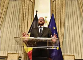  ?? (ÉRIC VIDAL/REUTERS) ?? Le premier ministre belge, Charles Michel. Samedi soir, une ultime tentative de conciliati­on du gouverneme­nt a échoué.