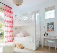 ?? (Carmel Brantley via The New York Times) ?? Kara Miller designed this dressed up bunk bed. These communal spaces may have humble roots, but now they’re features with style, whimsy and nostalgia.