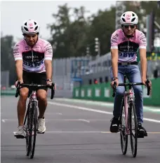  ?? Getty Images ?? Sergio Perez, left, and his Force India teammate Esteban Ocon say they are ready to start a ‘new relationsh­ip’