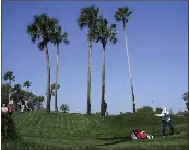  ?? CHARLIE NEIBERGALL — THE ASSOCIATED PRESS ?? Scottie Scheffler hits towards the fifth green during a practice round for The Players Championsh­ip on Wednesday in Ponte Vedra Beach, Fla.