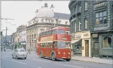  ??  ?? THE LAST YEARS OF TOWN’S TROLLEYBUS: From left, Doncaster Racecourse special in town centre, June 17, 1962; Doncaster trolleybus tower wagons at the Racecourse, July 17, 1960; Balby trolleybus terminus turning circle, August 18, 1962.