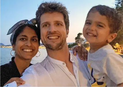  ?? UKHSA/PA ?? Anjali and Ben Wildblood with their two-year-old son Rafa, who ended up in hospital with flu (below)