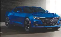  ??  ?? This undated photo provided by Chevrolet shows the 2019 Chevrolet Camaro. Chevrolet says that the 2019 Camaro will be restyled and updated with new features.