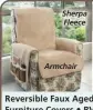  ?? ?? Armchair Reversible Faux Aged Leather Furniture Covers • RVFV Armchair (240 x 215 cm).. $79 2-Seater ( 282 x 172 cm) ... $ 99 3-Seater ( 350 x 172 cm)...$ 129 4 mths payment terms available Sherpa Fleece