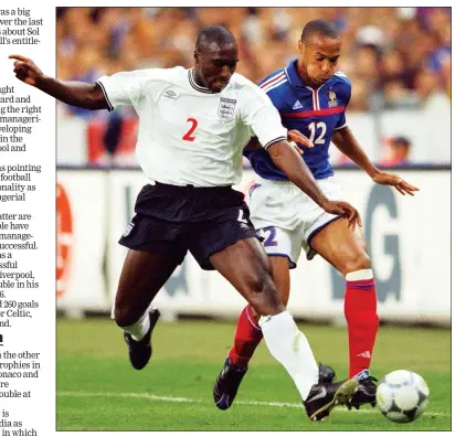  ?? PICTURE: Action Images ?? CLASS: Sol Campbell was a great player, but has no managerial experience