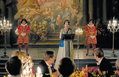  ??  ?? Olivia Colman is excellent as Queen Elizabeth II