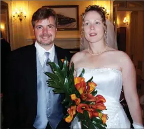  ??  ?? Howie Emerson and Anna Gillmor at their wedding in St. Stephen, New Brunswick in 2005.