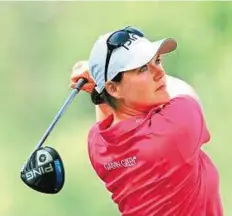  ?? Rex Features ?? On a mission Caroline Masson of Germany lies 10 strokes behind leader Shanshan Feng going into the final round today.