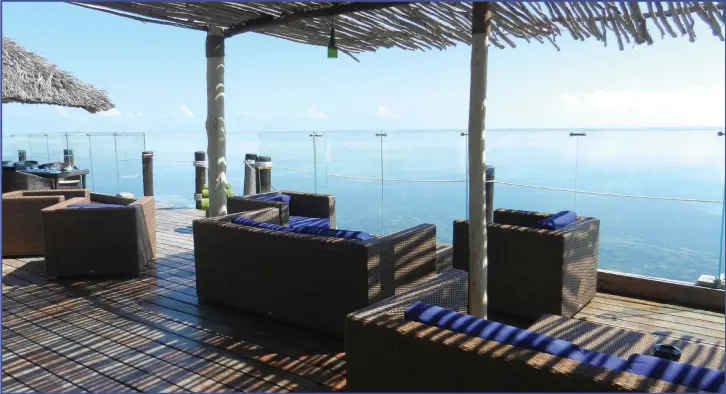  ??  ?? Take time out from all that shopping, kick back and relax in these comfy chairs at the Meliá Zanzibar beach resort.