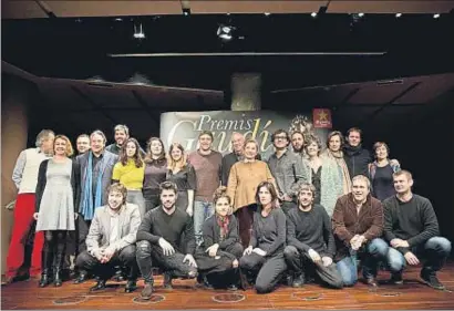  ?? ANA JIMÉNEZ ?? Los nominados a los IX premios Gaudí, ayer en la Pedrera