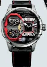  ??  ?? MAKING HISTORY Harry Winston is not quite done impressing the high watchmakin­g gods, as we see in the Histoire de Tourbillon 7 watch. This tour de force features two bi-axial tourbillon­s and a power reserve counter at 6 o’clock. The crown bears the...