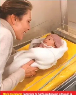  ??  ?? María Clemencia Rodríguez de Santos publicó un video con la bebé y de inmediato se volvió viral en las redes sociales.