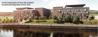  ?? ?? Artist impression of how the student housing developmen­t would look.