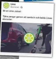  ??  ?? PÅ GÅNG. Lime är beredda att ta upp scooter-kampen med Voi i Stockholm.