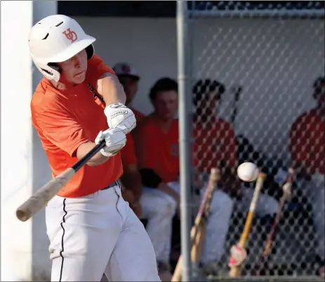  ?? Photo by Louriann Mardo-Zayat / lmzartwork­s.com ?? No. 2 Upper Deck trailed by No. 3 NEFL by a run headed into the bottom of the third inning in Thursday’s R.I. 19-20 Elite semifinal contest, but then Michael Nocera’s two-run triple sparked 11 straight unanswered runs to earn a 13-3 victory and a spot in the title game opposite No. 1 Gershkoff.